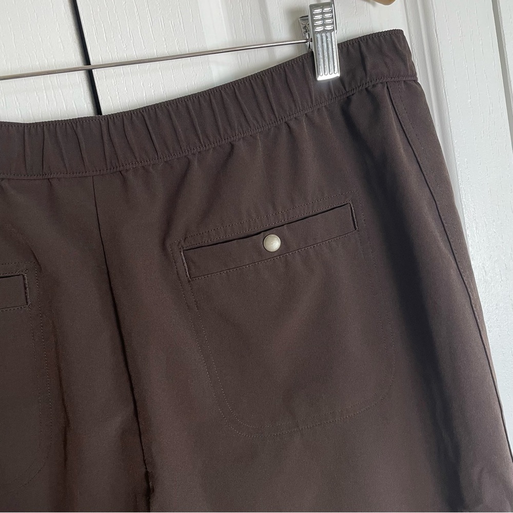 Zenergy by Chico’s Wide Leg Capri Pants Women’s L Brown Pull on Pockets Casual - Picture 10 of 15